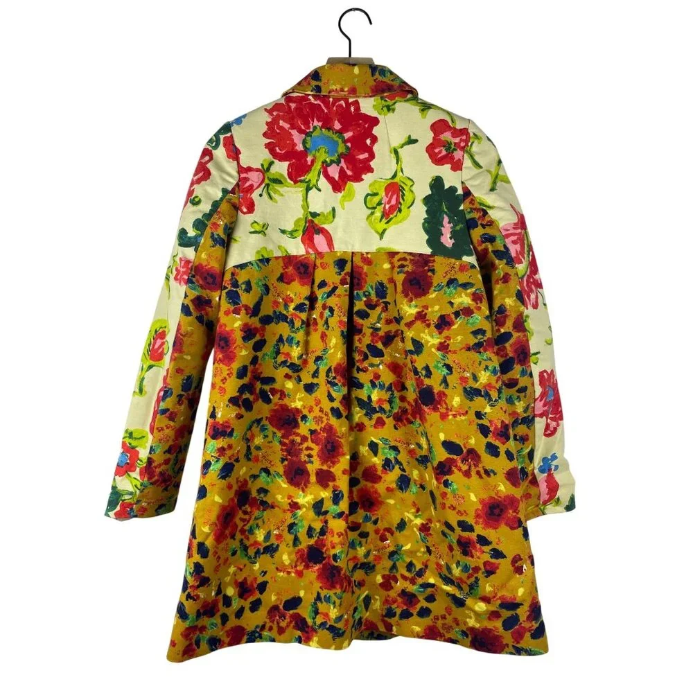 ANTHROPOLOGIE ELEVENSES LEOPARDLILY CAR COAT SWING JACKET US 2 Lined GUC - Picture 9 of 11